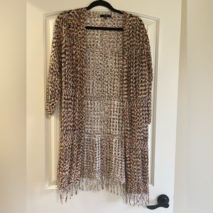 COTTON CROCHET SUMMER TUNIC WITH FRINGE